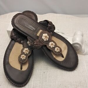 Naturalizer Dark Brown Braided Sandals